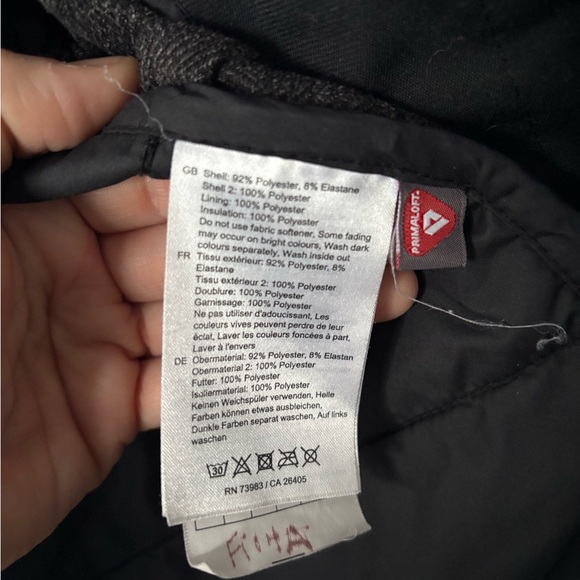 Helly Hansen “Astra Herringbone” Black and Gray Layering Puffer Jacket - Picture 8 of 10